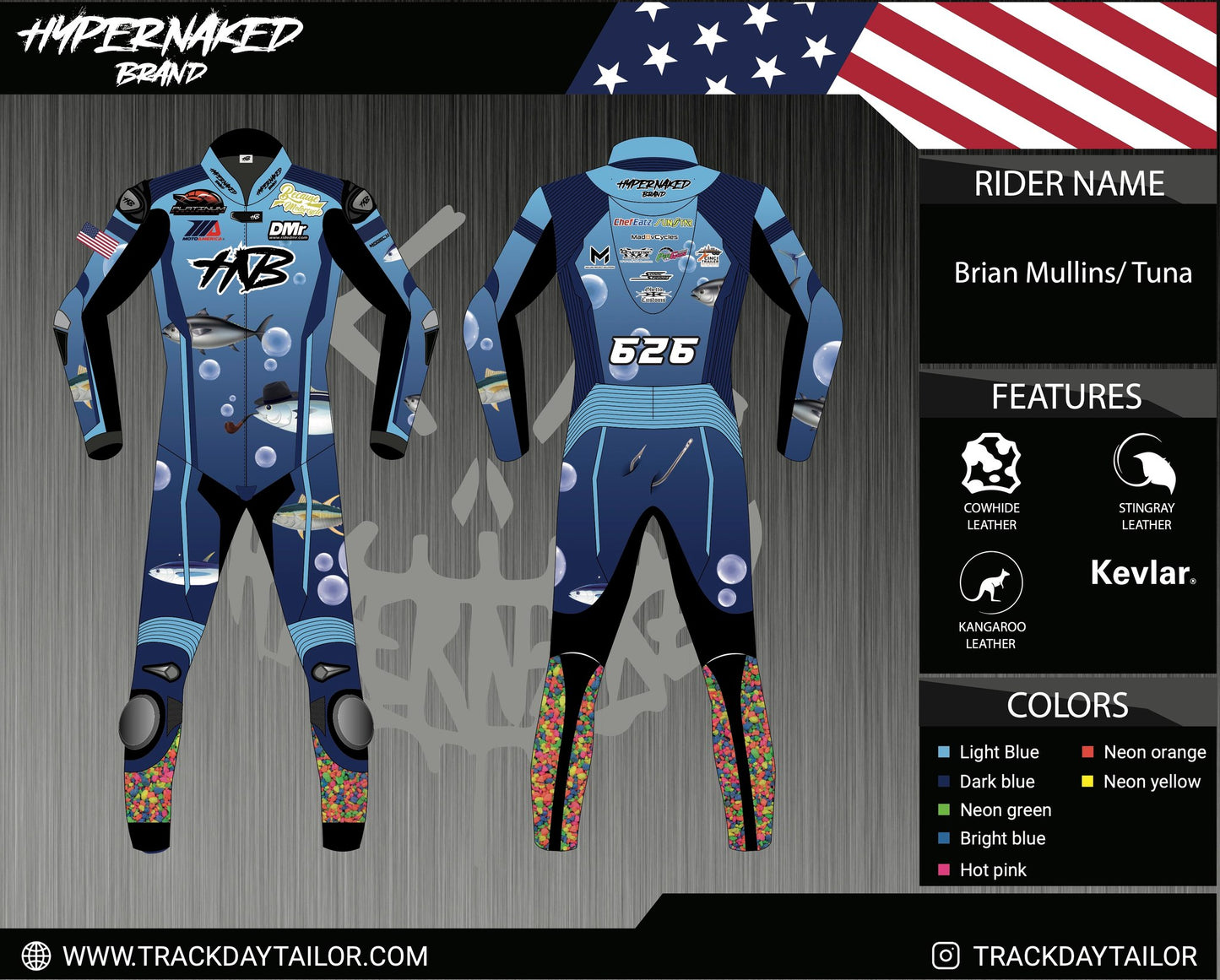 Hypernaked Brand Model H One Piece Motorcycle Suit