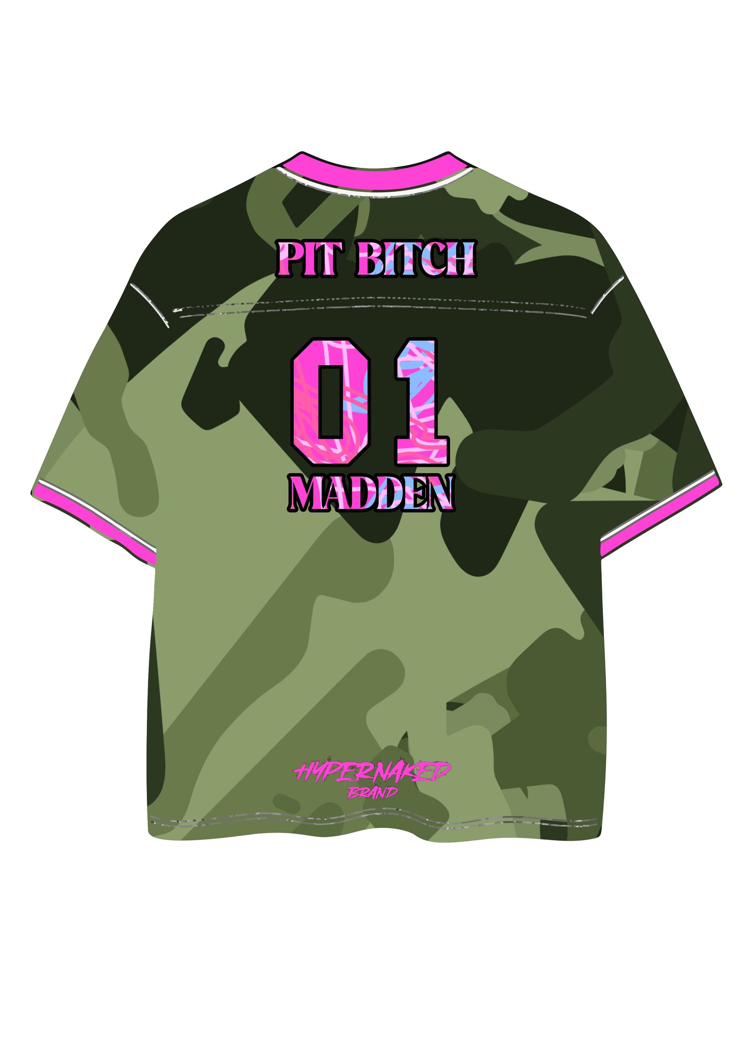 HnB Track Camo Pit Bitch Sports Jersey | Customizable Name / Number